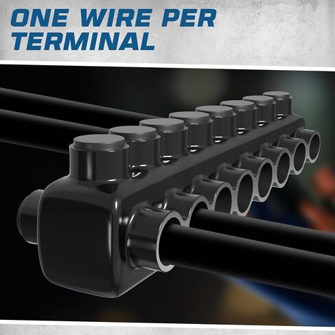10 عبوات OHLECTRIC - مدخل جانب واحد - 2 منفذ - 2-14 AWG - موصل أسود معزول - برغي سداسي 3/16 - مملوء مسبقًا بمثبط الأكسيد - طلاء مطاطي/فينيل، 6061-T6 ألومنيوم CU9AL in Kuwait