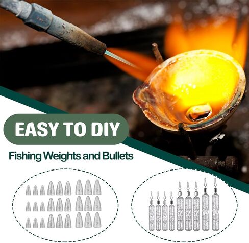 Moxweyeni 10 Pcs Pure Soft Lead Ingots with 99.9% Purity 1 Lbs Each Lead Melting Pot for Casting of Fishing Sinkers Fishing Weights Lead Bullets Casting in Saudi Arabia