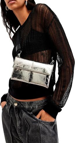 AllSaints Ezra Quilt Crossbody, Sepia Brown in Kuwait