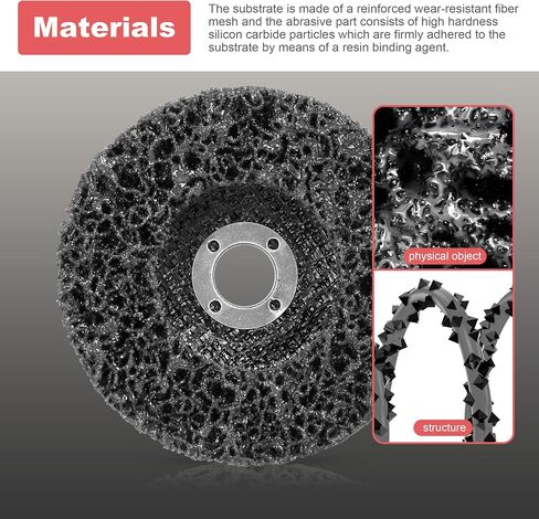 Paint Stripper Discs 4-1/2" 5-Pack for Angle Grinder Rust and Paint Removal Wheels for Metal and Wood – Black, Efficient Sanding & Grinding in Saudi Arabia