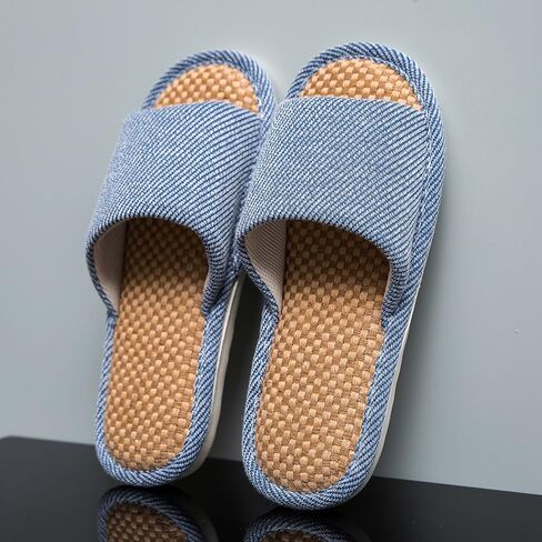 النعال النعمة من نسيج الكتان النعال الداخلية للمنزل ، والنعال الصامت الصامت مريحة طوال الموسم in Kuwait