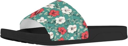 Flower Print Sandals for Women Slide Sandals Casual Lightweight Non Slip Summer Slippers in Saudi Arabia