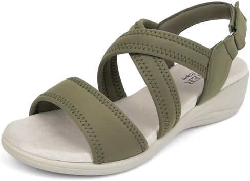 Women's Orthopedic Sandals Low Wedge Comfortable Walking Orthotic Arch Support Casual Sandals with Memory Foam in Kuwait