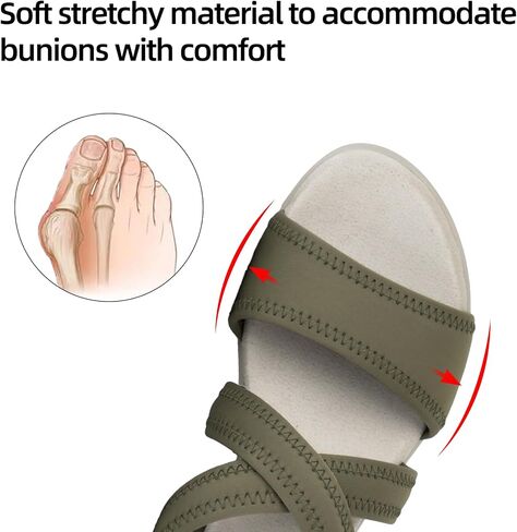 Women's Orthopedic Sandals Low Wedge Comfortable Walking Orthotic Arch Support Casual Sandals with Memory Foam in Kuwait