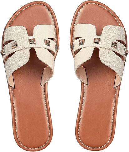 Floerns Women's Cutded Cut Out Sandal Sandal Open Open Leath in Saudi Arabia