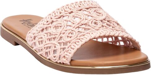 Corkys Footwear Hey Beach Women's Crochet Flat Slip-On Sandal in Saudi Arabia