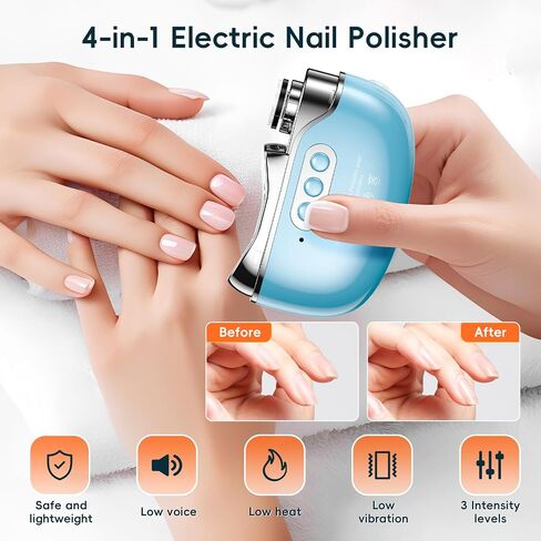 Cliper-Clipper-3 في 1 من طراز الأظافر الطفل بسرعات ضوئية و 3 سرعات ، لاعب أظافر أظافر ، وتخزين البذرة ومقطع ، ملف مسمار أوتوماتيكي قابل لإعادة الشحن للطفل ، الأطفال ، هدية للبالغين (الأزرق) in Kuwait