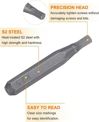 HARFINGTON 10pcs H2.5 Hex Screwdriver Bit 5/32" Hex Shank 28mm Length Magnetic Hexagon Head Hex Bits S2 Steel Screw Driver Bit for Electric Manual Screwdrivers Precision Repair in Saudi Arabia