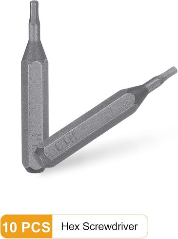 HARFINGTON 10pcs H2.5 Hex Screwdriver Bit 5/32" Hex Shank 28mm Length Magnetic Hexagon Head Hex Bits S2 Steel Screw Driver Bit for Electric Manual Screwdrivers Precision Repair in Saudi Arabia