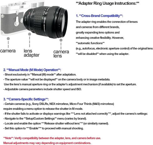 محول عدسة OM إلى LM لعدسة تثبيت Olympus OM إلى Leica M L/M M9 M8 M7 M6 M5 (محول TECHART LM-EA 7 المتوافق) in Kuwait