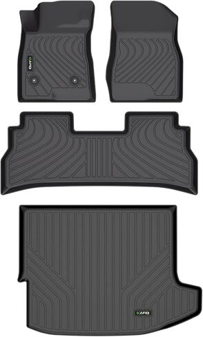 مجموعة سجادات الأرضية وبطانة الحمولة HAFIDI® مناسبة لسيارة Chevy Trax 2014-2023 وBuick Encore 2013-2023 (غير مناسبة Encore GX) بطانات أرضية السيارة TPE، تناسب الصف الأول والثاني مجموعة كاملة من ملحقات شيفروليه تراكس المخصصة، أسود in Saudi Arabia