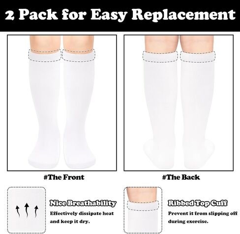 Sarfel 2 Pairs Toddler Soccer Socks Kids Baseball Socks Youth Boys Girls Softball Football Accessories Knee High Team Sport in Saudi Arabia