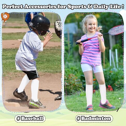 Sarfel 2 Pairs Toddler Soccer Socks Kids Baseball Socks Youth Boys Girls Softball Football Accessories Knee High Team Sport in Saudi Arabia