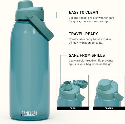 CamelBak Thrive Chug 32oz Water Bottle with Tritan Renew - Leak Proof Lid, Forest Green in Saudi Arabia