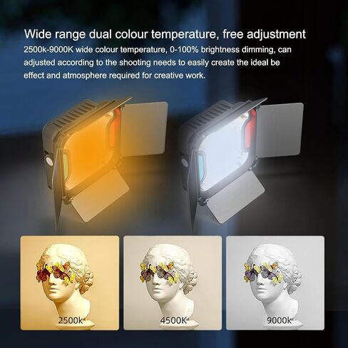 30W Magnetic Selfie Light for iPhone, Phone Light for Video Recording, 2500K-9000K Dimmable CRI95+ with 5400mAh Battery, Lighting for YouTube/TikTok, Vlogging, Live Streaming in Saudi Arabia