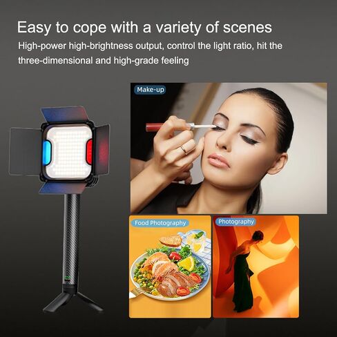 30W Magnetic Selfie Light for iPhone, Phone Light for Video Recording, 2500K-9000K Dimmable CRI95+ with 5400mAh Battery, Lighting for YouTube/TikTok, Vlogging, Live Streaming in Saudi Arabia