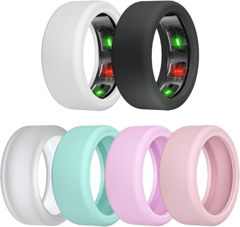 4/6 Pack Ring Cover for RingConn Gen 3/2/1 | Elastic Silicone Ring Protector for RingConn Gen 2 Air Working Out Accessories Men Women in Kuwait