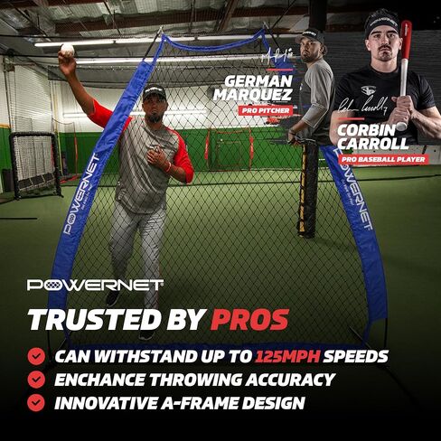 PowerNet Baseball Training Equipment Baseball Net, Portable Softball Baseball Batting Practice Pitching Screen, 7-FT I-Frame or A-Frame Pitching Net in Kuwait