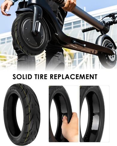 إطارات سكوتر كهربائي 8.5 بوصة 50/75-6.1 متوافقة مع Gotrax Gxl V2/Xiaomi M365/Pro/1S إطار خارجي للسكوتر الكهربائي 8 1/2X2 إطار داخلي بديل (جذع صمام مستقيم) (مجموعة واحدة) in Saudi Arabia