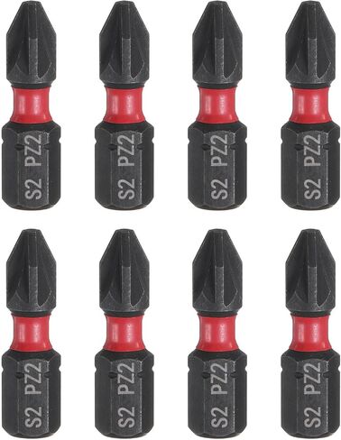 HARFINGTON 8pcs PZ2 Pozi Screwdriver Bit 1/4" Hex Shank 25mm/1" Length Magnetic Phillips Slotted Hex Bits S2 Steel Screw Driver Bit Industrial Grade Electric Drill Bits in Saudi Arabia