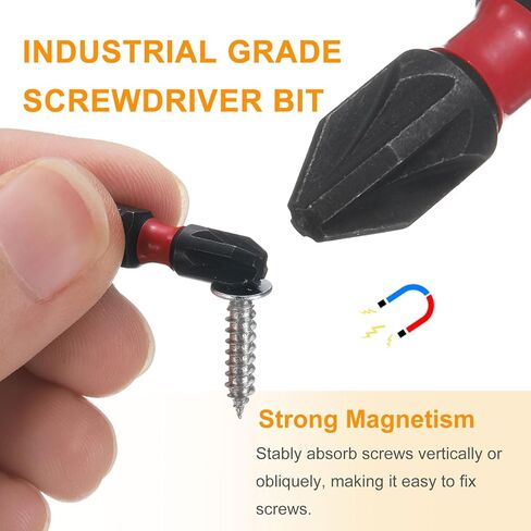 HARFINGTON 8pcs PZ2 Pozi Screwdriver Bit 1/4" Hex Shank 25mm/1" Length Magnetic Phillips Slotted Hex Bits S2 Steel Screw Driver Bit Industrial Grade Electric Drill Bits in Saudi Arabia
