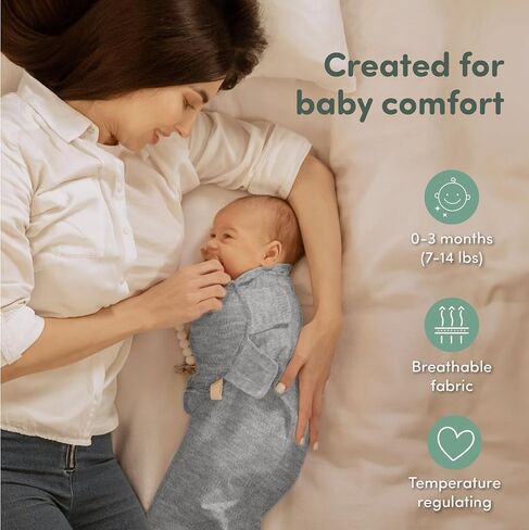 Sweety Fox 3-Pack Organic Baby Moaddle Sleep Sacks-القماشات للحديدين الجدد ، ورضيع 0-3 أشهر ، والبنات الصغيرة ، والبنين ، وأكياس النوم الوليدة الناعمة والحيوانية ، وبطانيات الحضانة ، وإغلاق Velcro (dagonfly) in Kuwait
