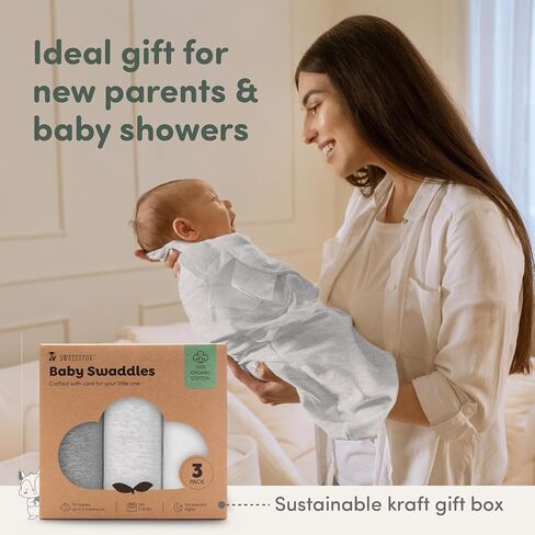 Sweety Fox 3-Pack Organic Baby Moaddle Sleep Sacks-القماشات للحديدين الجدد ، ورضيع 0-3 أشهر ، والبنات الصغيرة ، والبنين ، وأكياس النوم الوليدة الناعمة والحيوانية ، وبطانيات الحضانة ، وإغلاق Velcro (dagonfly) in Kuwait