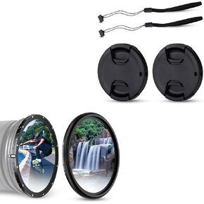 JJC 67mm Front Lens Cap Cover & True Color Variable ND Filter ND2.5-1000(1-10 stops) for Canon EF-S 18-135mm f3.5-5.6,RF 24-105mm f4-7.1,Sony FE 85mm f1.8,Sigma 16mm f1.4 DC DN Lens & More 67mm Lenses