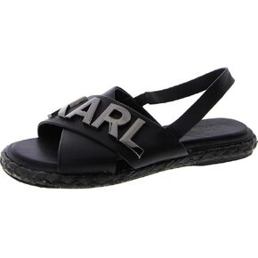 KARL LAGERFELD Women's Everyday Cushioned Insole Haden-Platform Ankle Sandal Flat