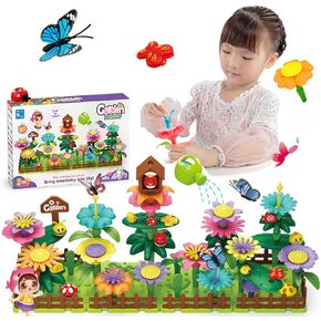 Winbar Garden Building Toys, Suitable for Boys and Girls Aged 3 4 5 6 7 DIY Building Blocks Stacking Toys for Preschool Children's Education and Learning Toys