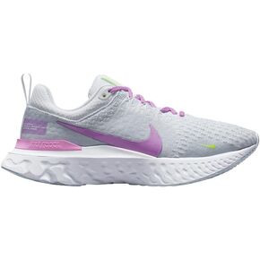 Nike React Infinity 3 Premium Women's Road Running Shoes (DZ3016-100, White/Blue Tint/Volt/Rush Fuchsia) Size 7