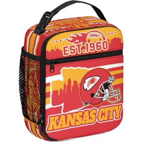 Football Lunchbox for Men Women, Reusable Insulated Tote bags, Football Insulated Lunch Box for Kids Boys Girls, Football Gifts Lunch Bag