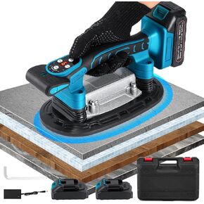 Tile Vibration Tool 250mm Suction Cup 882lbs/400kg Adsorption Handheld Tile Installation Leveling Machine Tile Vibrator Tool for Tiling Leveling Laying Max.28000r/Min 9 Speeds