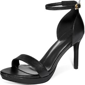 Women Strappy High Heeled Sandals, 4 Inch Stiletto Open Toe Heels with Ankle Strap at Wedding Bride Prom Date Work Church Dressy