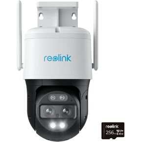 REOLINK Outdoor PTZ Camera with 256GB microSD Card Bundle, 4K 8MP, 2.4G/5GHz WiFi, Color Night Vision, Auto Tracking, 6X Hybrid Zoom, TrackMix WiFi