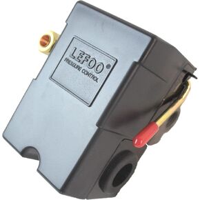 Air Pressure Switch Single 1/4" NPT Male port, 95-125 PSI, 20 Amp, Auto/Off Cut-Out Lever
