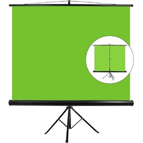 EMART 107" Green Screen Stand, Professional Chromakey Background with Auto-Locking Frame, Collapsible Portable Backdrop with Adjustable Tripod, Fast Fold Designed for Game, Stream, Video