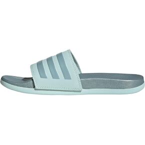 adidas Women's Adilette Comfort Slide Sandal, Halo Mint/Magic Grey Metallic/Halo Mint, 11