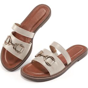 Fudynmalc Womens Slides Sandals army: Mostr Summer Beach Flat Shoes Fashion Fashion Walking Footwear