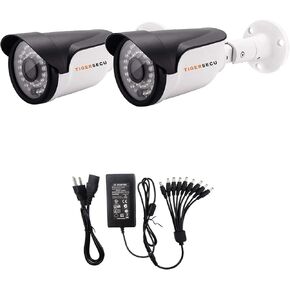 TIGERSECU Super HD 1080P 4-in-1 Security 2-Camera Bundle