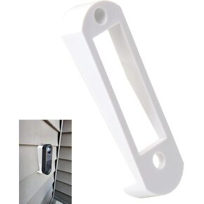 Vinyl Siding Angle Adjustment Mount, 4" Standard Vinyl, Cedar Siding Mount for Arlo Security Video Doorbell (Wired) - White