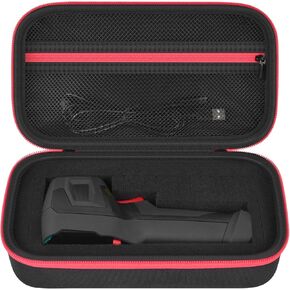 Boobowl Case Compatible with HSFTOOLS HF96/ for AMPBANK H128 Thermal Camera, Infrared Camera Storage Holder Box with DIY Sponge for USB Cables, Calibration Card and Accessories(Bag Only) (Black)