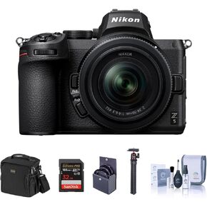 Nikon Z5 Full Frame Mirrorless Camera with 24-50mm Zoom Lens Basic Bundle with 32GB SD Card, Bag, Flexible Tripod and Accessories
