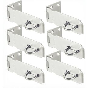 4 Pack Door Locks Hasp Latch, 4 Inch 304 Stainless Steel Safety Packlock Clasp Hasp Lock Latch with Mounting Screws