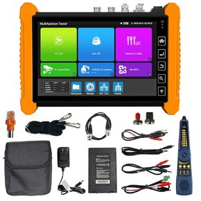 8K IP Camera Tester, WANLUTECH CCTV Tester 7 inch Touchscreen 8MP TVI CVI AHD SDI CVBS Camera Tester OPM VFL TDR Cable Tester Network Tools WiFi PoE HDMI VGA (IPC-7600COVTADHS Plus)