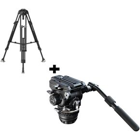 SmallRig FreeBlazer Heavy-Duty Carbon Fiber Tripod and DH12 Professional Fluid Video Head