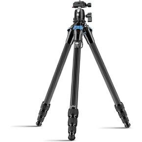 SIRUI Carbon Fiber Tripod, 50" Lightweight Compact Camera Tripod Kit for Travel, 4-Section Legs, Twist Locks, Detachable Steel Spikes, Loads up to 26.5lbs/12kg