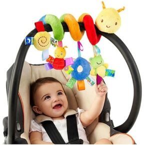 Kid Baby Crib Cot Pram Hanging Rattles Spiral Stroller Car Seat Toy (Horizontal)