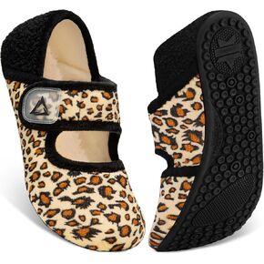 ATHMILE House Slippers for Women Men Indoor Barefoot Slippers Socks Wide Diabetic Shoes Adjustable Soft Slip on House Slippers for Home Bedroom Travel