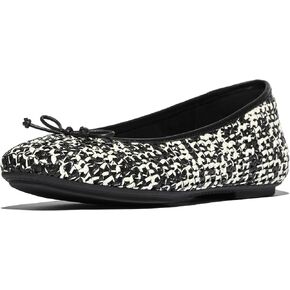 FitFlop Women's Delicato Bow Woven Ballet Flats